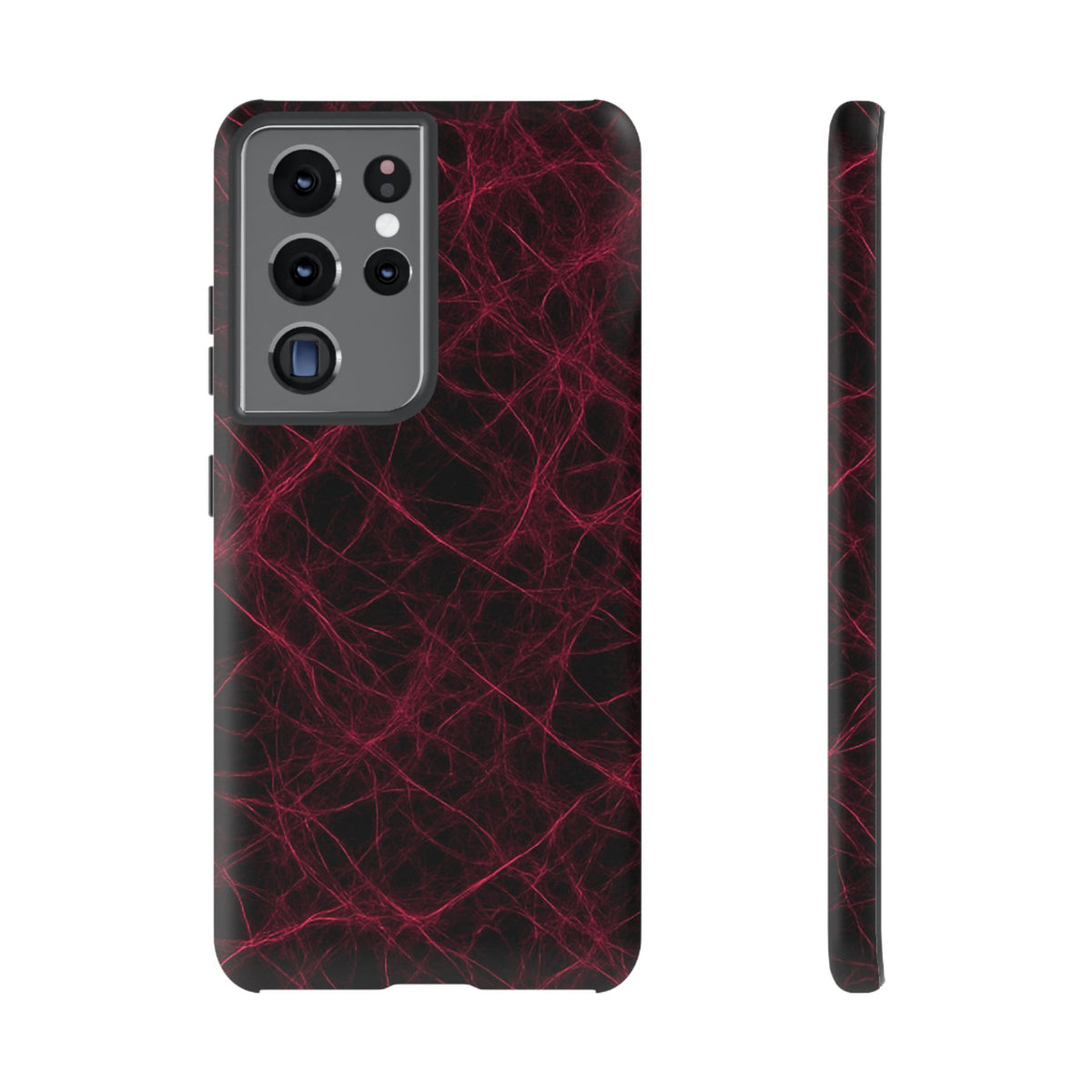 Crimson Synapse – Impact-Resistant Tough Phone Case for iPhone, Samsung & Google Pixel | NecroGrip