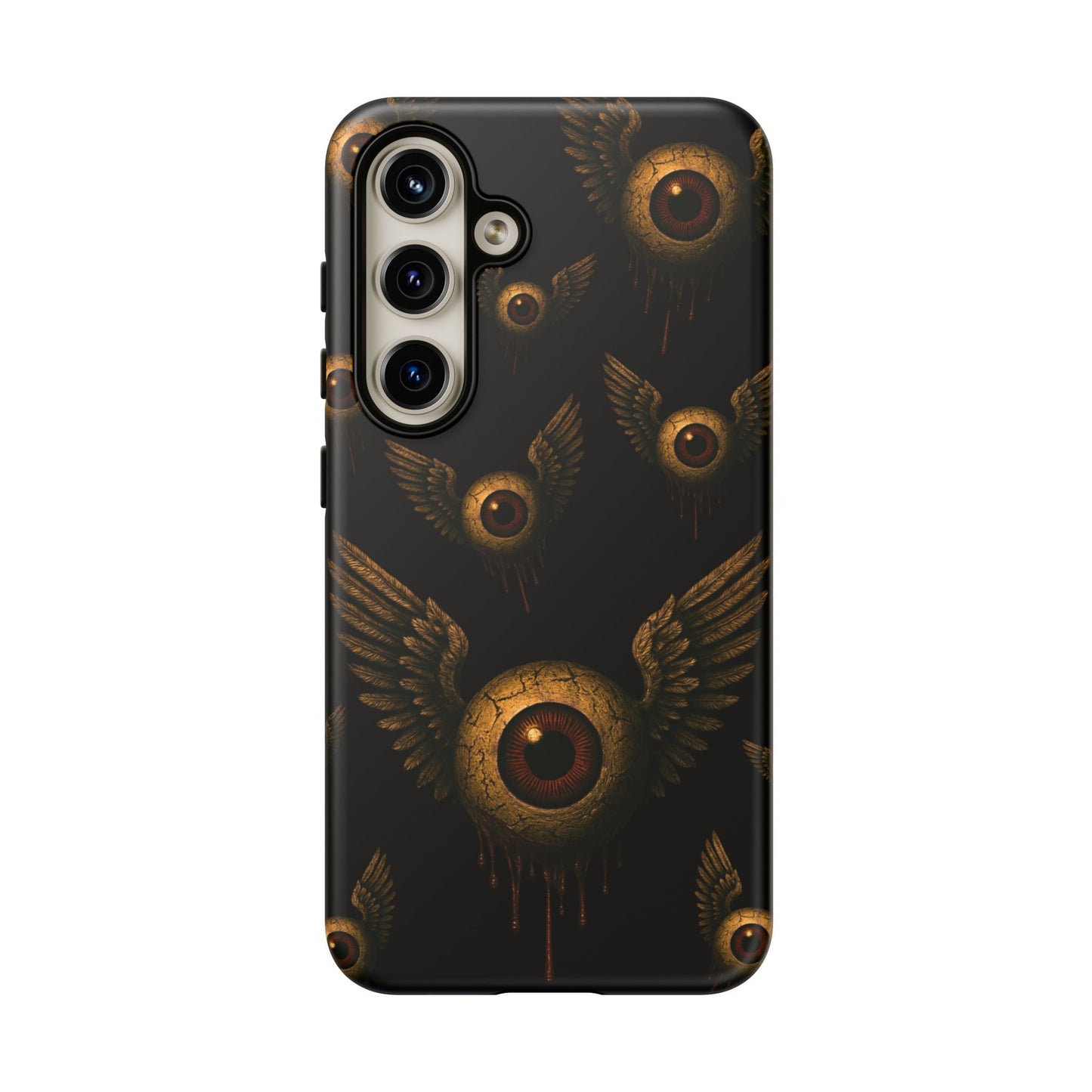 WINGS OF THE WATCHER – Impact-Resistant Tough Phone Case for iPhone, Google, & Samsung | NecroGrip