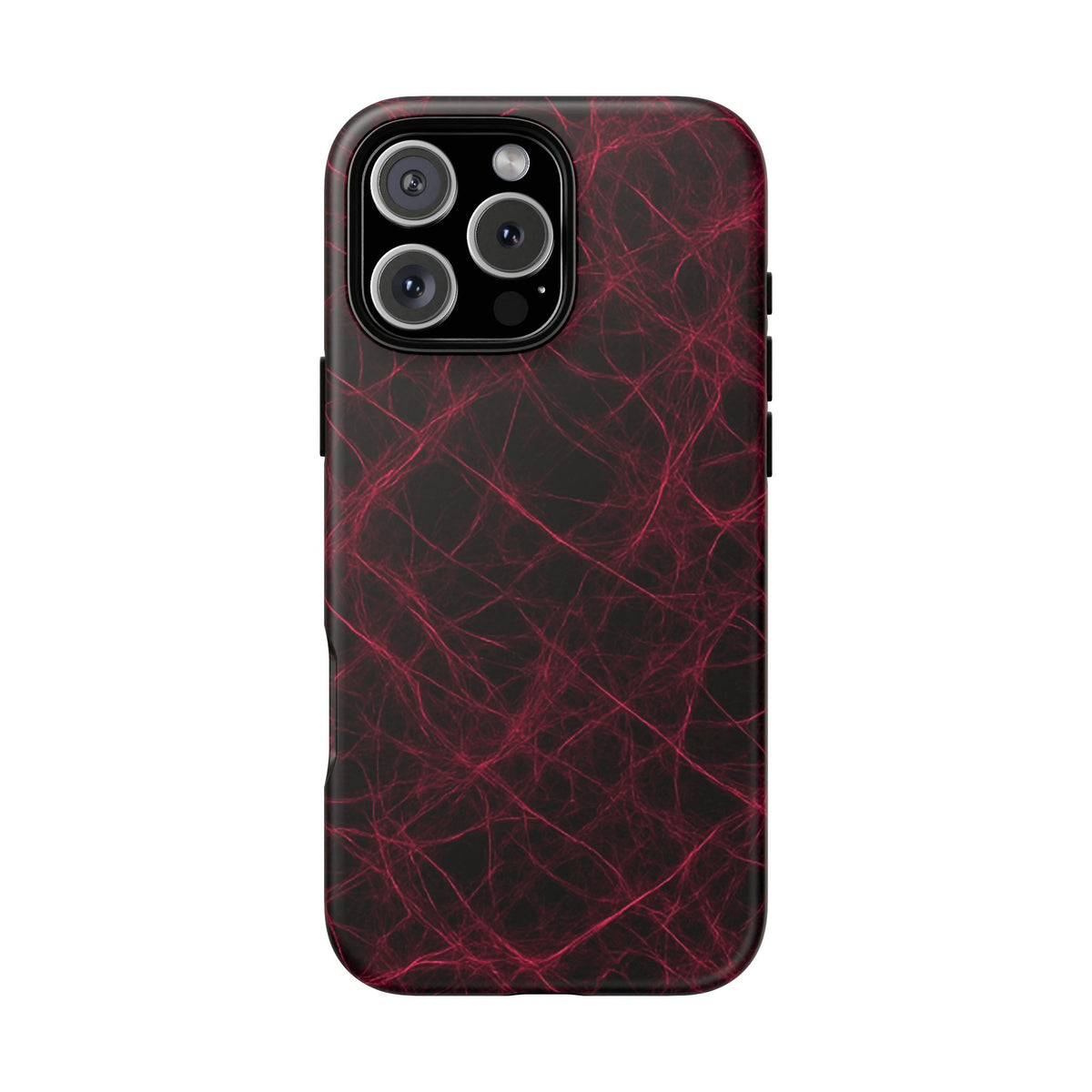Crimson Synapse – Impact-Resistant Tough Phone Case for iPhone, Samsung & Google Pixel | NecroGrip