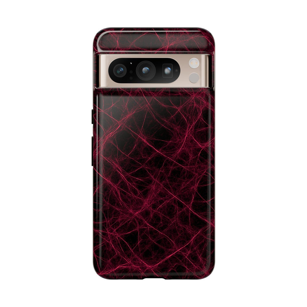 Crimson Synapse – Impact-Resistant Tough Phone Case for iPhone, Samsung & Google Pixel | NecroGrip
