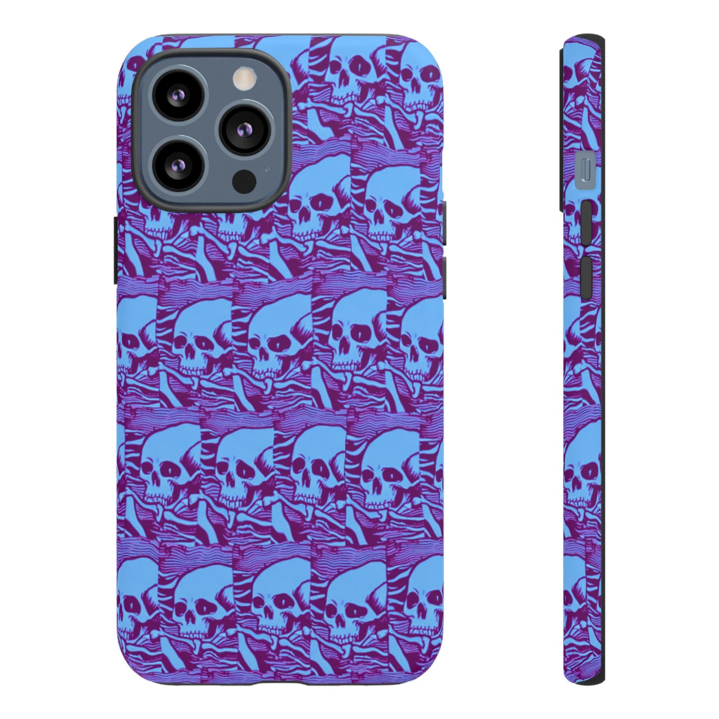 Phone Cases - Cool Blue Pile of Bones - NecroGrip