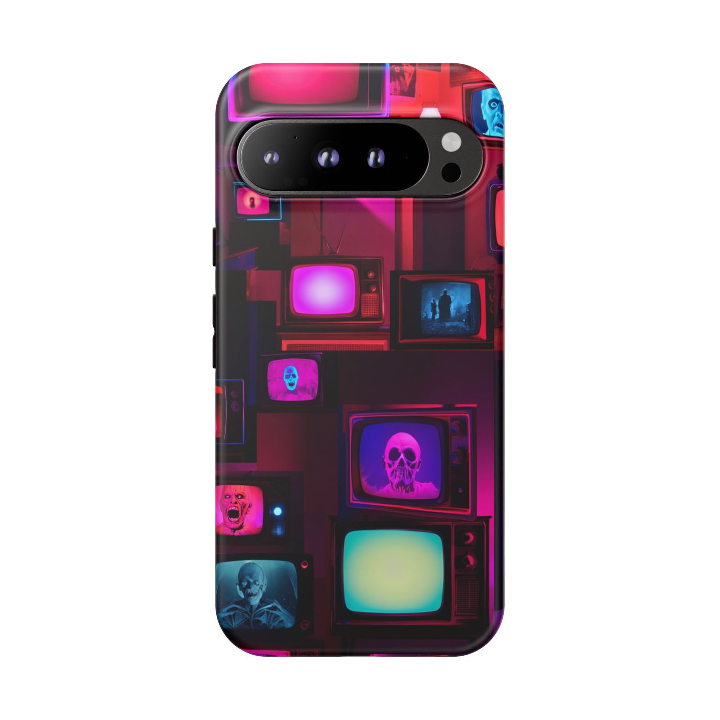 Haunted Broadcast – Glowing Television Tough Case - NecroGrip