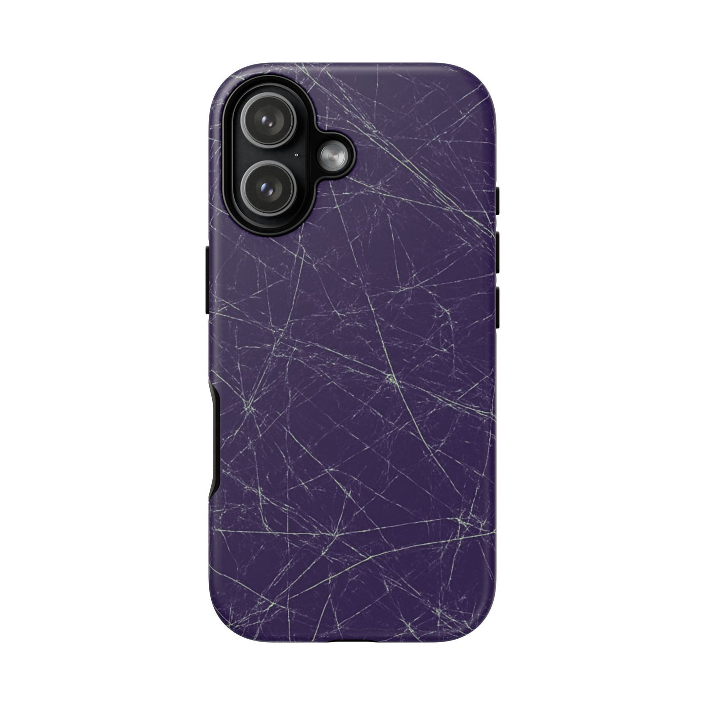 Fragmented impact-resistant phone case with cracked-glass design by NecroGrip.