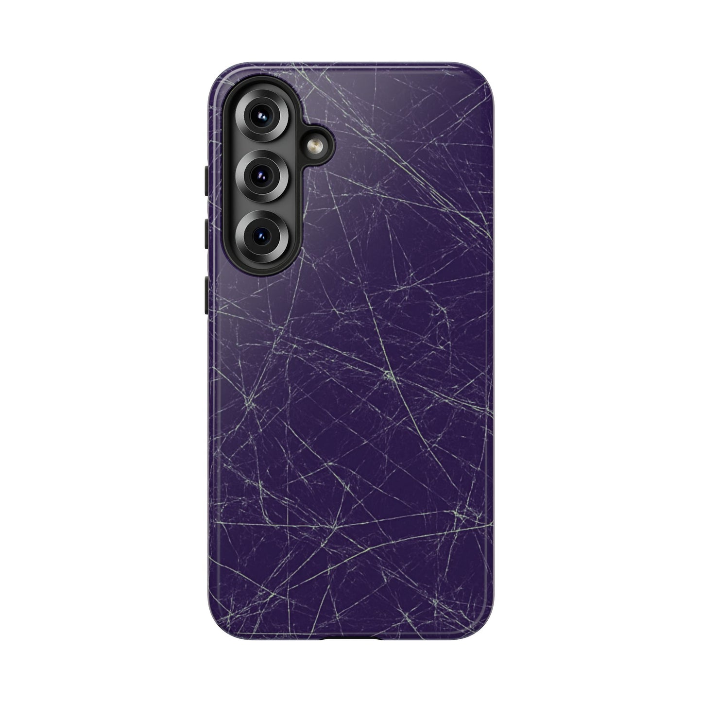 Fragmented impact-resistant phone case with cracked-glass design by NecroGrip.