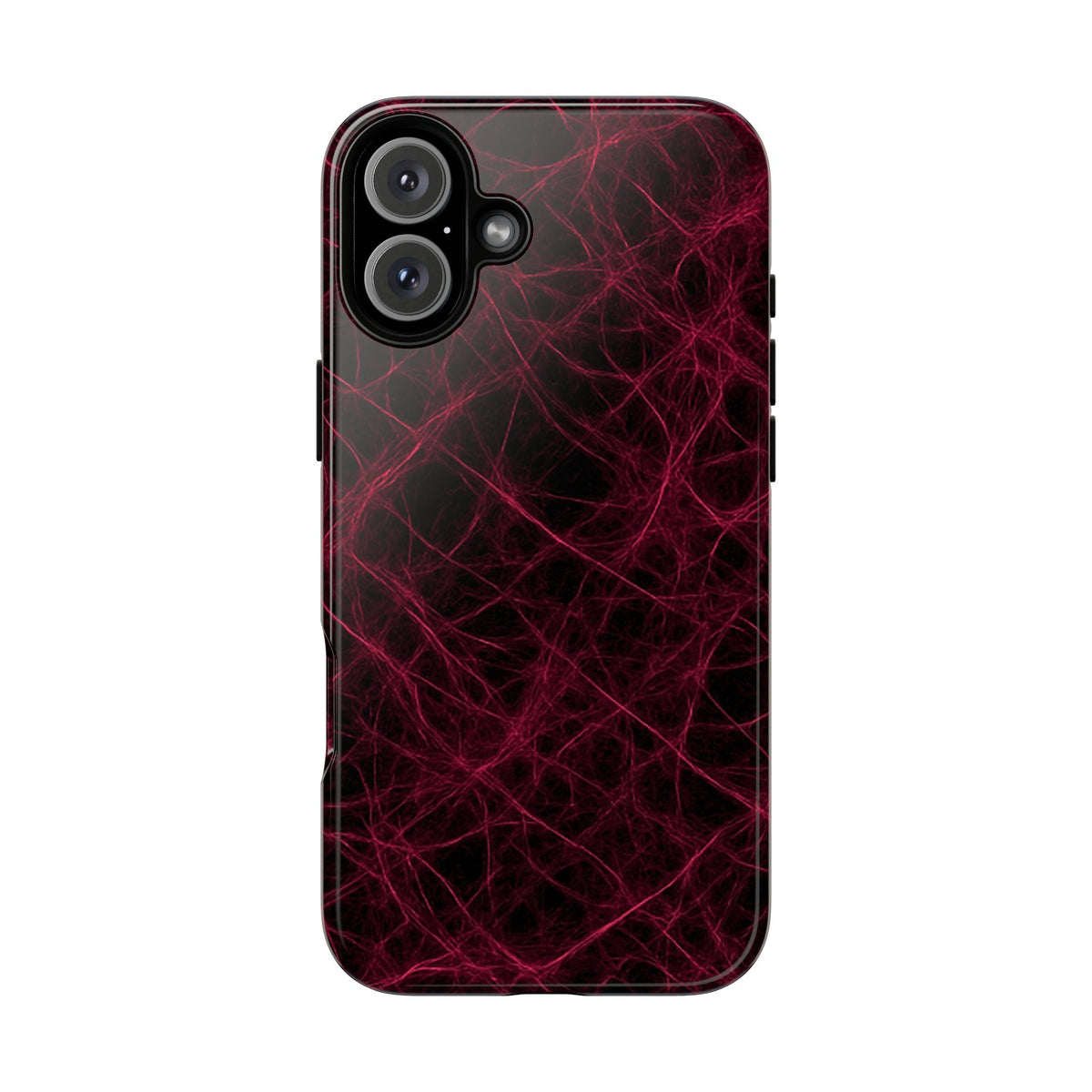 Crimson Synapse – Impact-Resistant Tough Phone Case for iPhone, Samsung & Google Pixel | NecroGrip