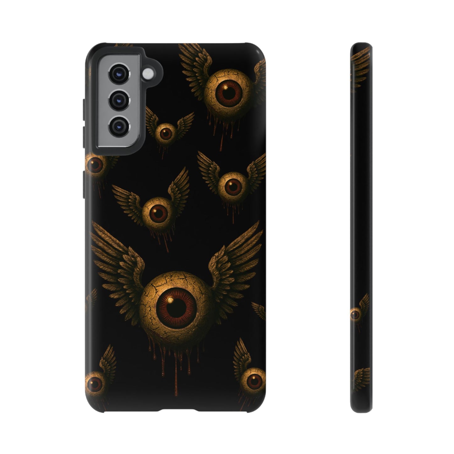 WINGS OF THE WATCHER – Impact-Resistant Tough Phone Case for iPhone, Google, & Samsung | NecroGrip