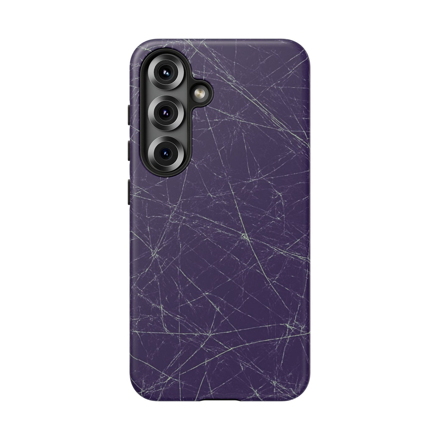 Fragmented impact-resistant phone case with cracked-glass design by NecroGrip.