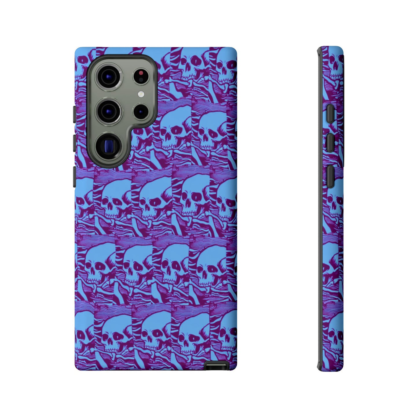Phone Cases - Cool Blue Pile of Bones - NecroGrip