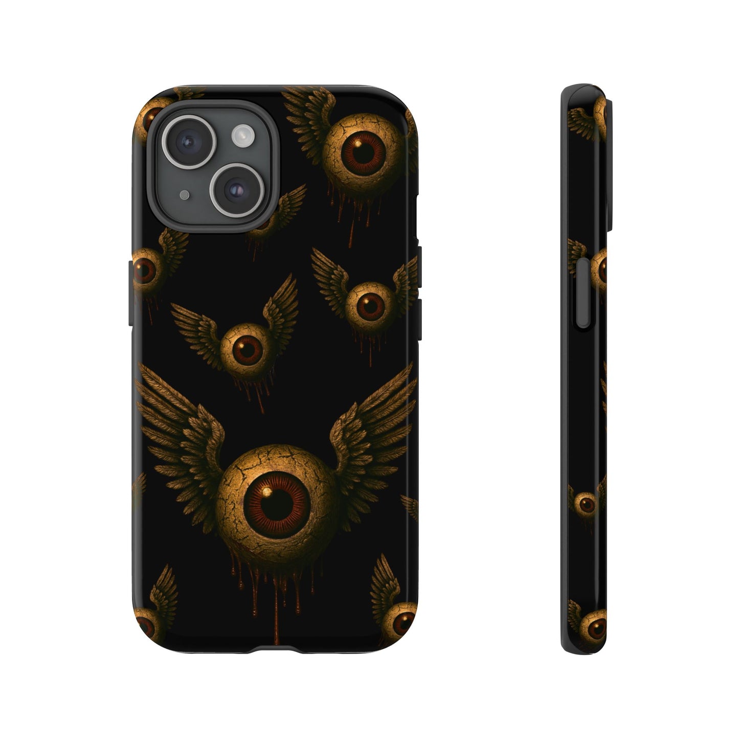 WINGS OF THE WATCHER – Impact-Resistant Tough Phone Case for iPhone, Google, & Samsung | NecroGrip