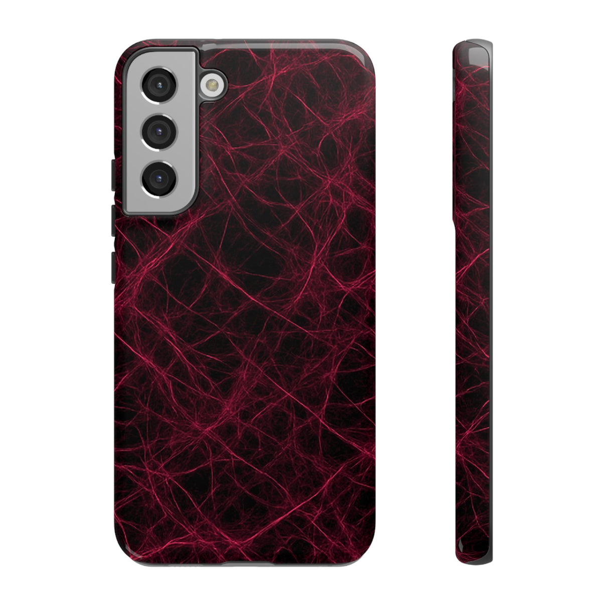 Crimson Synapse – Impact-Resistant Tough Phone Case for iPhone, Samsung & Google Pixel | NecroGrip