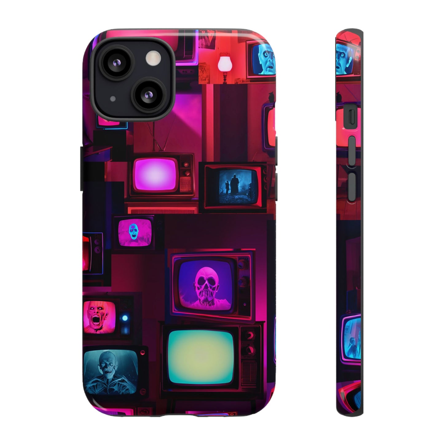 Haunted Broadcast – Glowing Television Tough Case - NecroGrip