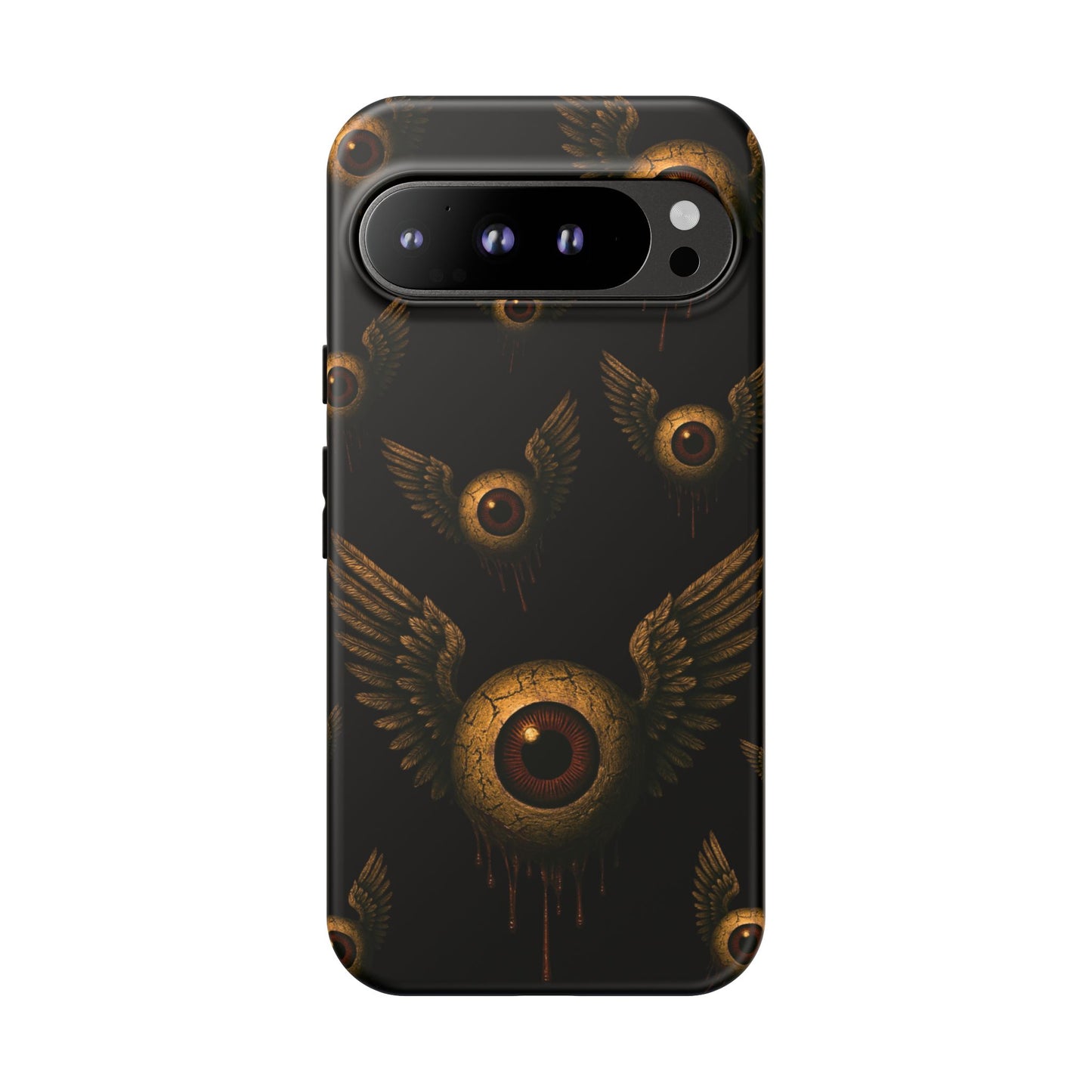 WINGS OF THE WATCHER – Impact-Resistant Tough Phone Case for iPhone, Google, & Samsung | NecroGrip