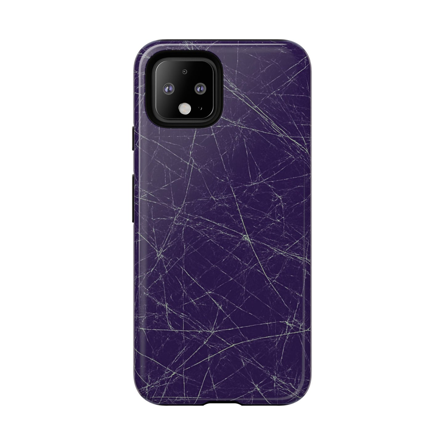 Fragmented impact-resistant phone case with cracked-glass design by NecroGrip.