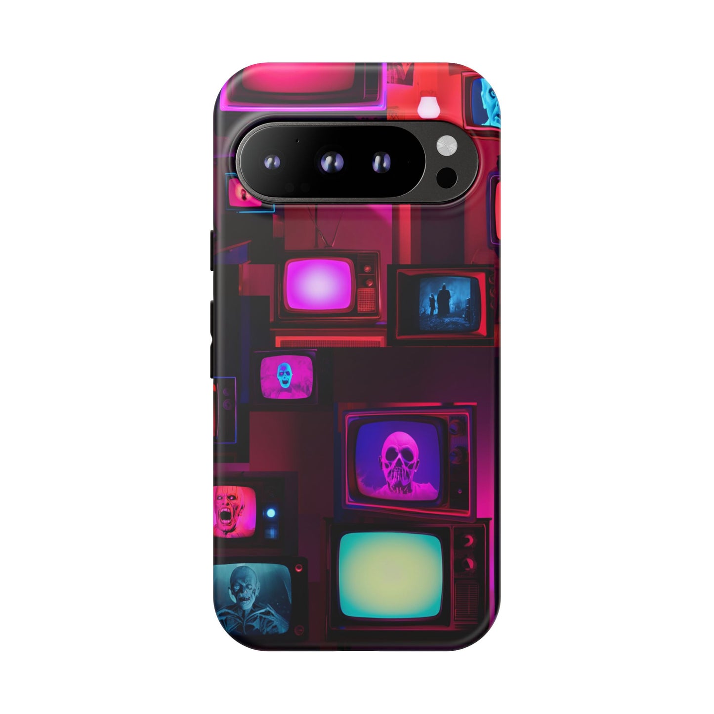 Haunted Broadcast – Glowing Television Tough Case - NecroGrip