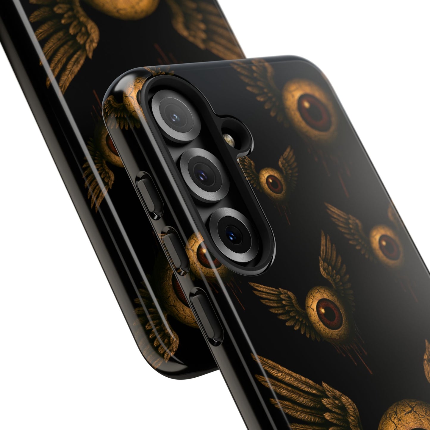 WINGS OF THE WATCHER – Impact-Resistant Tough Phone Case for iPhone, Google, & Samsung | NecroGrip