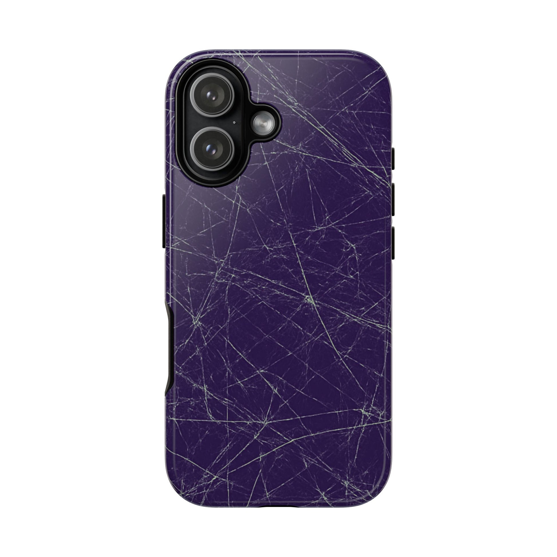 Fragmented impact-resistant phone case with cracked-glass design by NecroGrip.