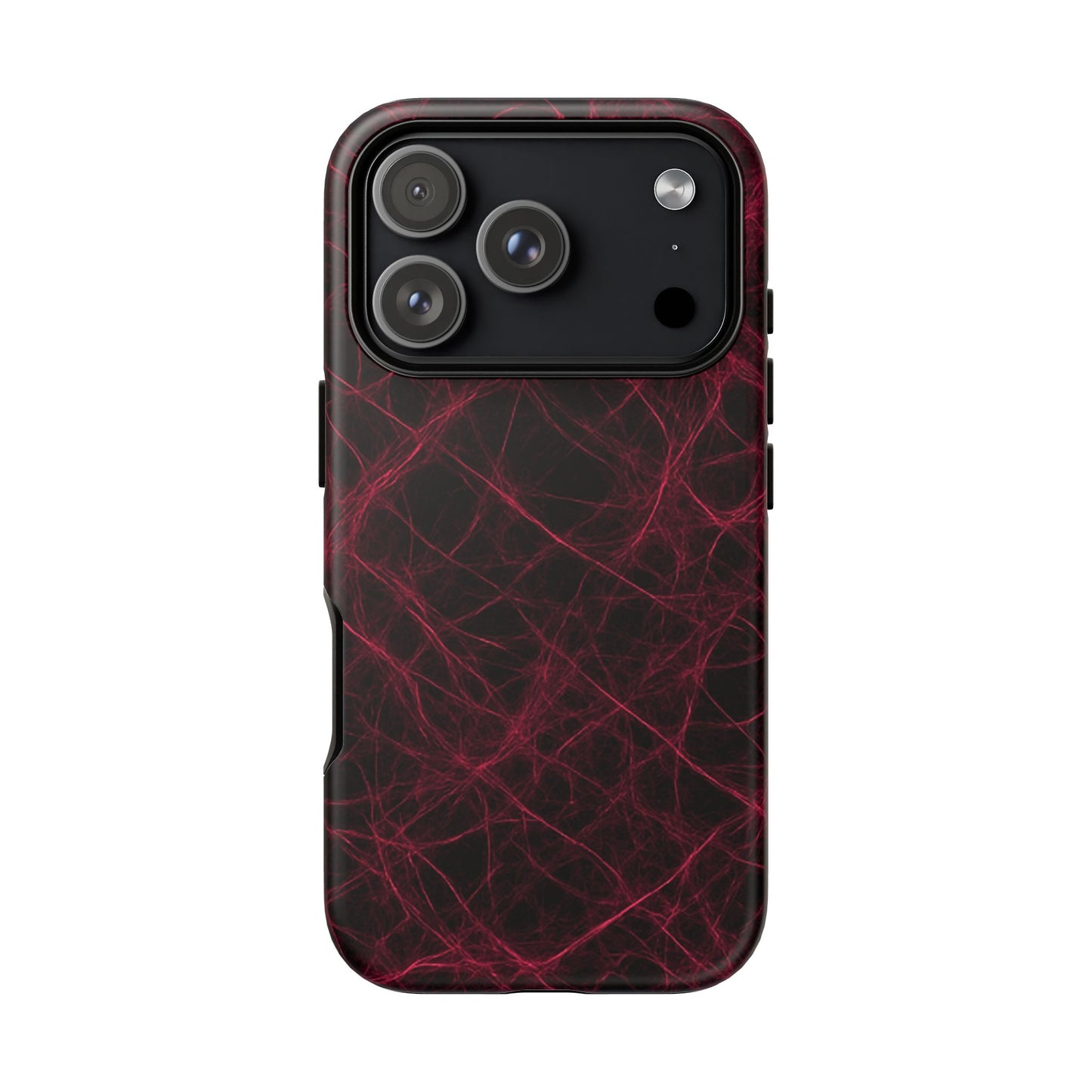 Crimson Synapse – Impact-Resistant Tough Phone Case for iPhone, Samsung & Google Pixel | NecroGrip
