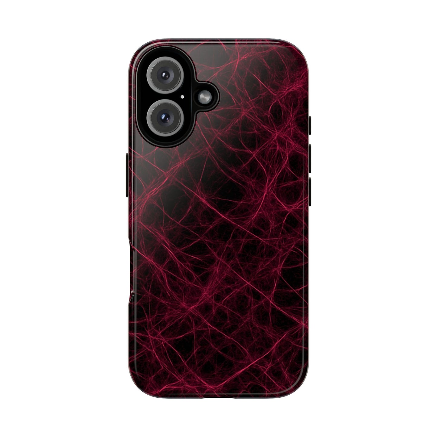 Crimson Synapse – Impact-Resistant Tough Phone Case for iPhone, Samsung & Google Pixel | NecroGrip