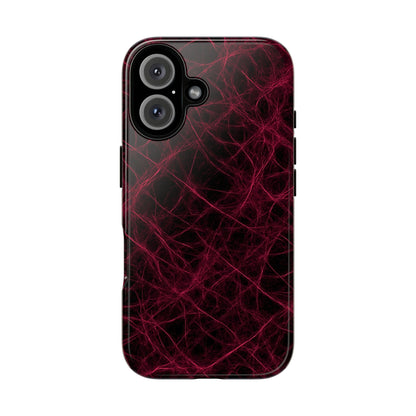 Crimson Synapse – Impact-Resistant Tough Phone Case for iPhone, Samsung & Google Pixel | NecroGrip