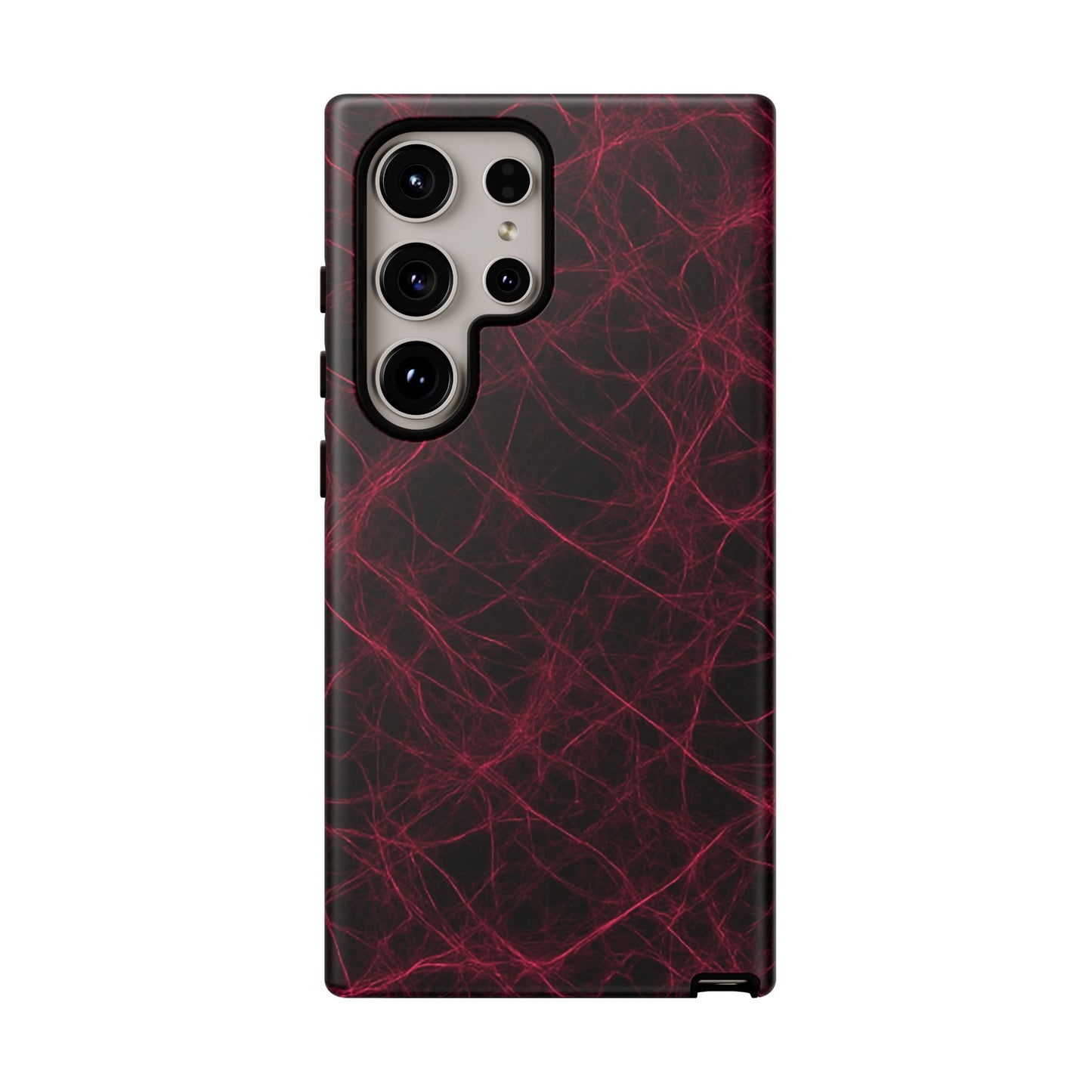 Crimson Synapse – Impact-Resistant Tough Phone Case for iPhone, Samsung & Google Pixel | NecroGrip
