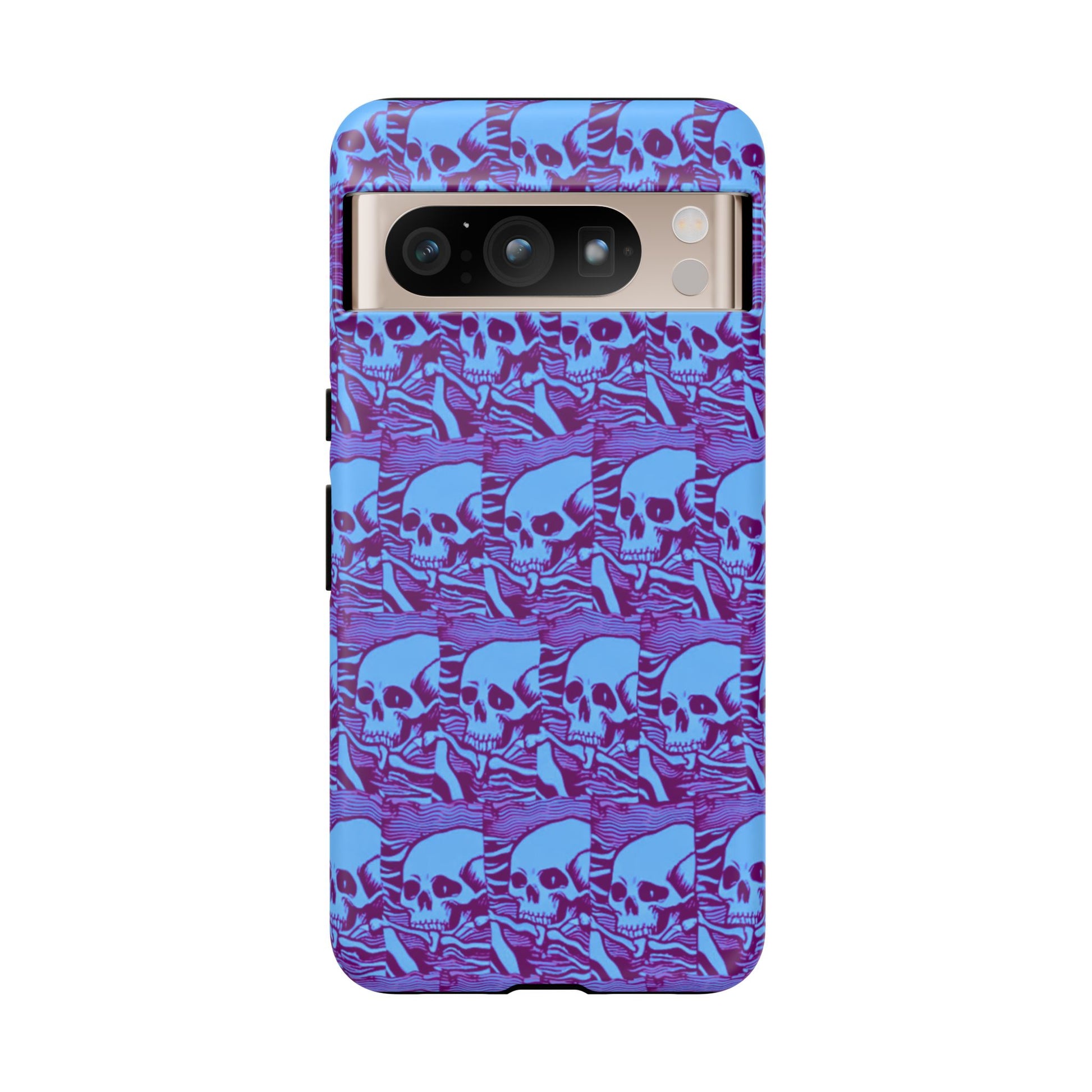 Phone Cases - Cool Blue Pile of Bones - NecroGrip 