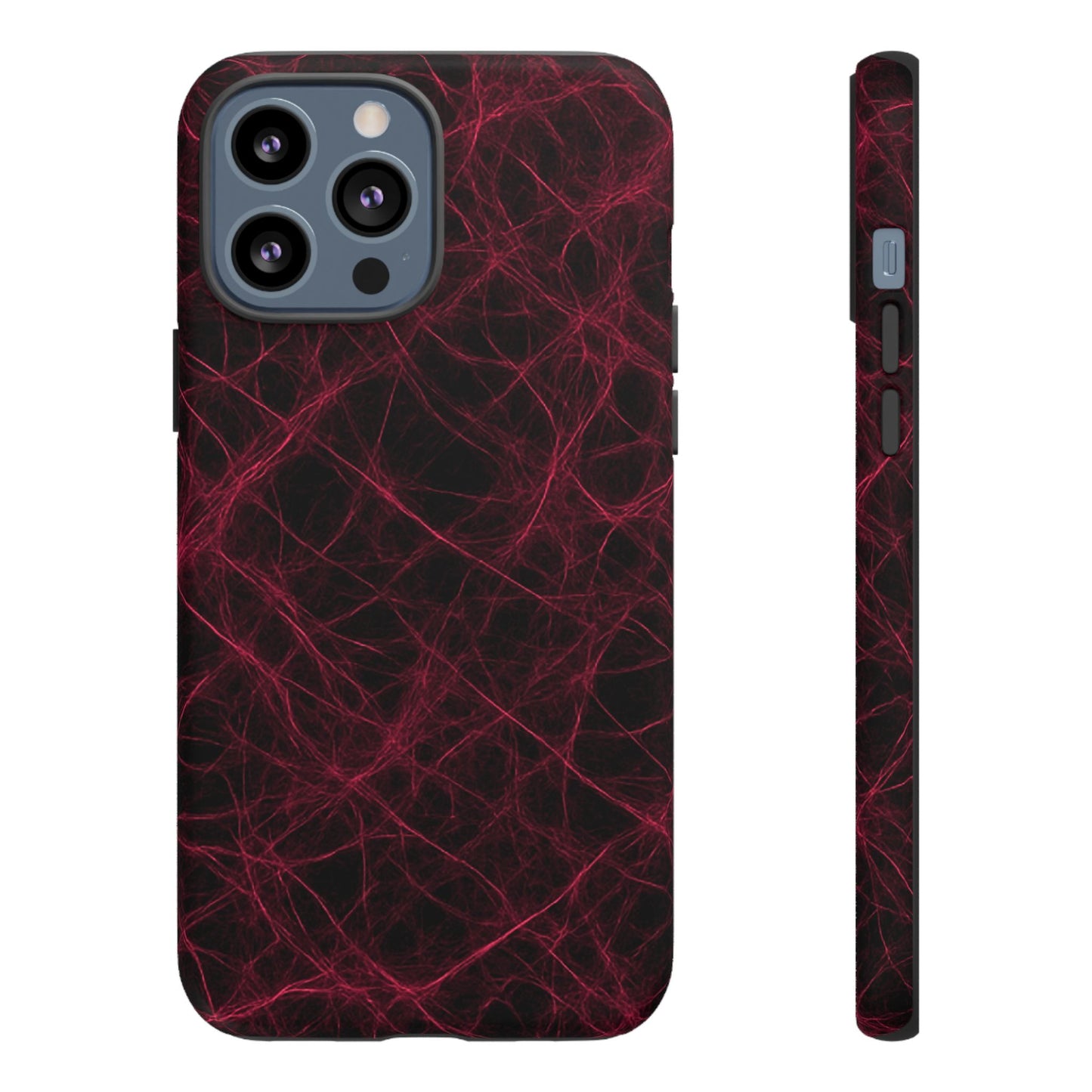 Crimson Synapse – Impact-Resistant Tough Phone Case for iPhone, Samsung & Google Pixel | NecroGrip