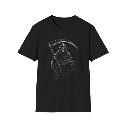 Glitch Reaper – Horror Glitched Grim Reaper T-Shirt - NecroGrip 
