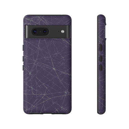 Fragmented impact-resistant phone case with cracked-glass design by NecroGrip.