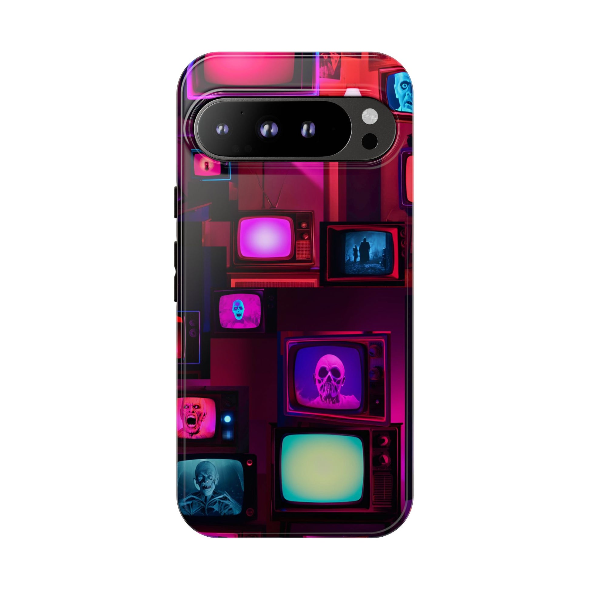 Haunted Broadcast – Glowing Television Tough Case - NecroGrip 