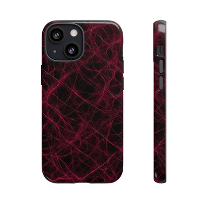Crimson Synapse – Impact-Resistant Tough Phone Case for iPhone, Samsung & Google Pixel | NecroGrip