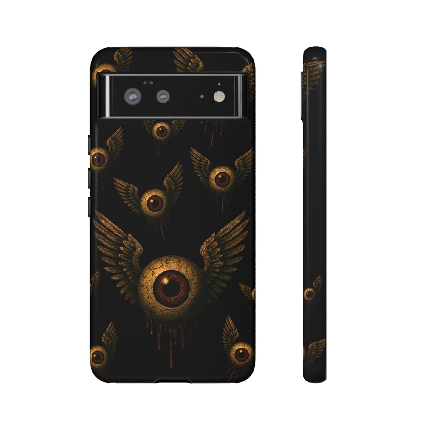 WINGS OF THE WATCHER – Impact-Resistant Tough Phone Case for iPhone, Google, & Samsung | NecroGrip
