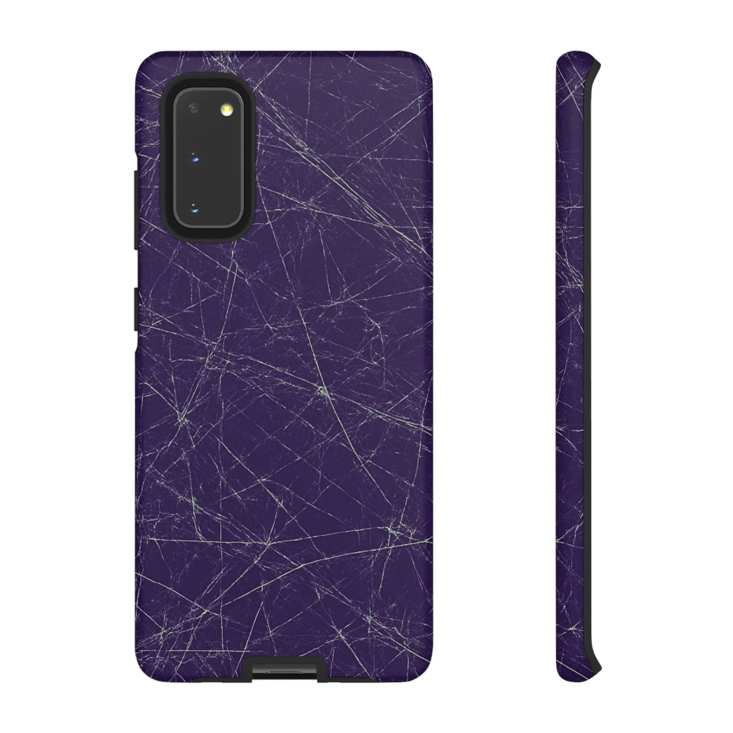 Fragmented impact-resistant phone case with cracked-glass design by NecroGrip.