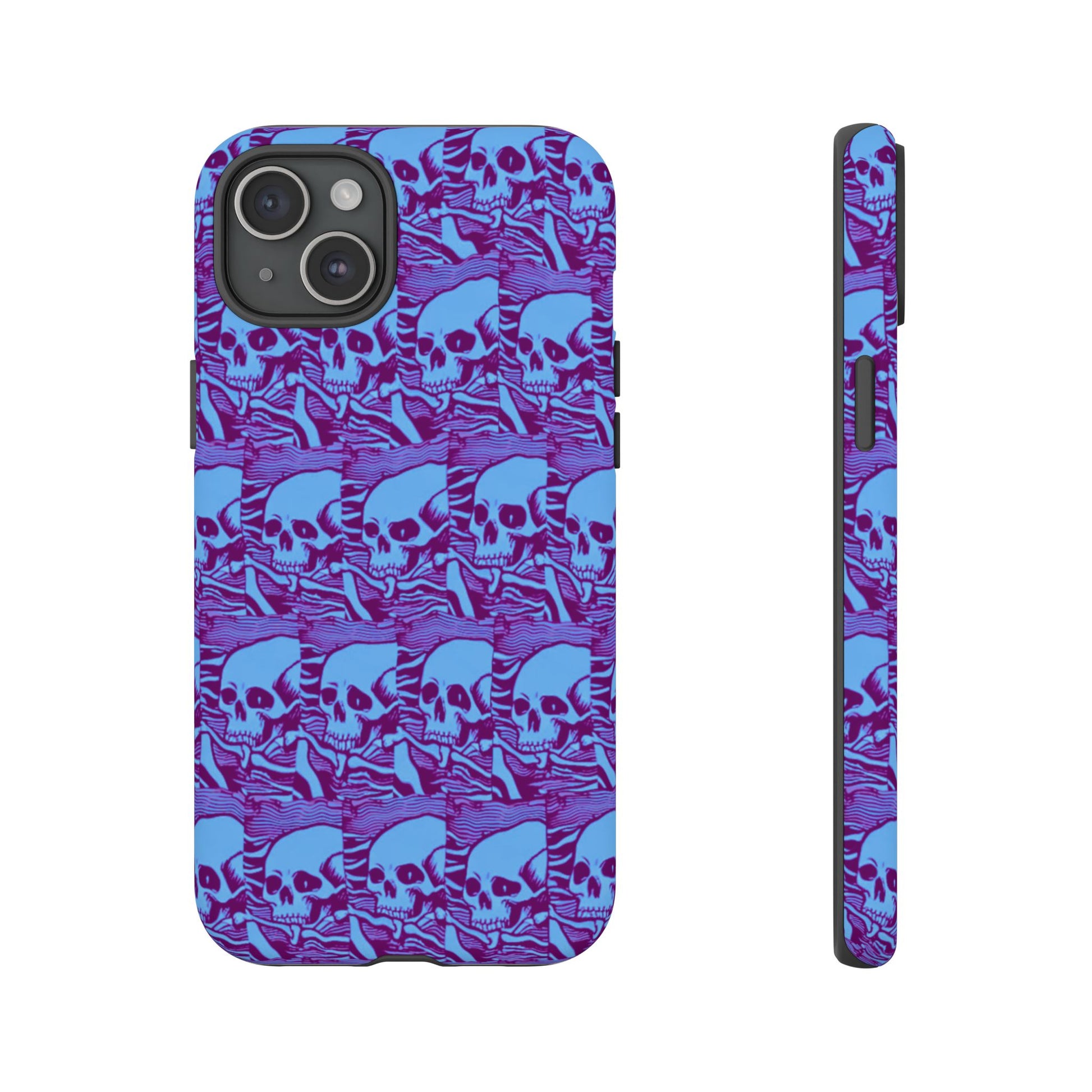 Phone Cases - Cool Blue Pile of Bones - NecroGrip 