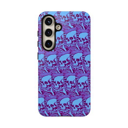 Phone Cases - Cool Blue Pile of Bones - NecroGrip 