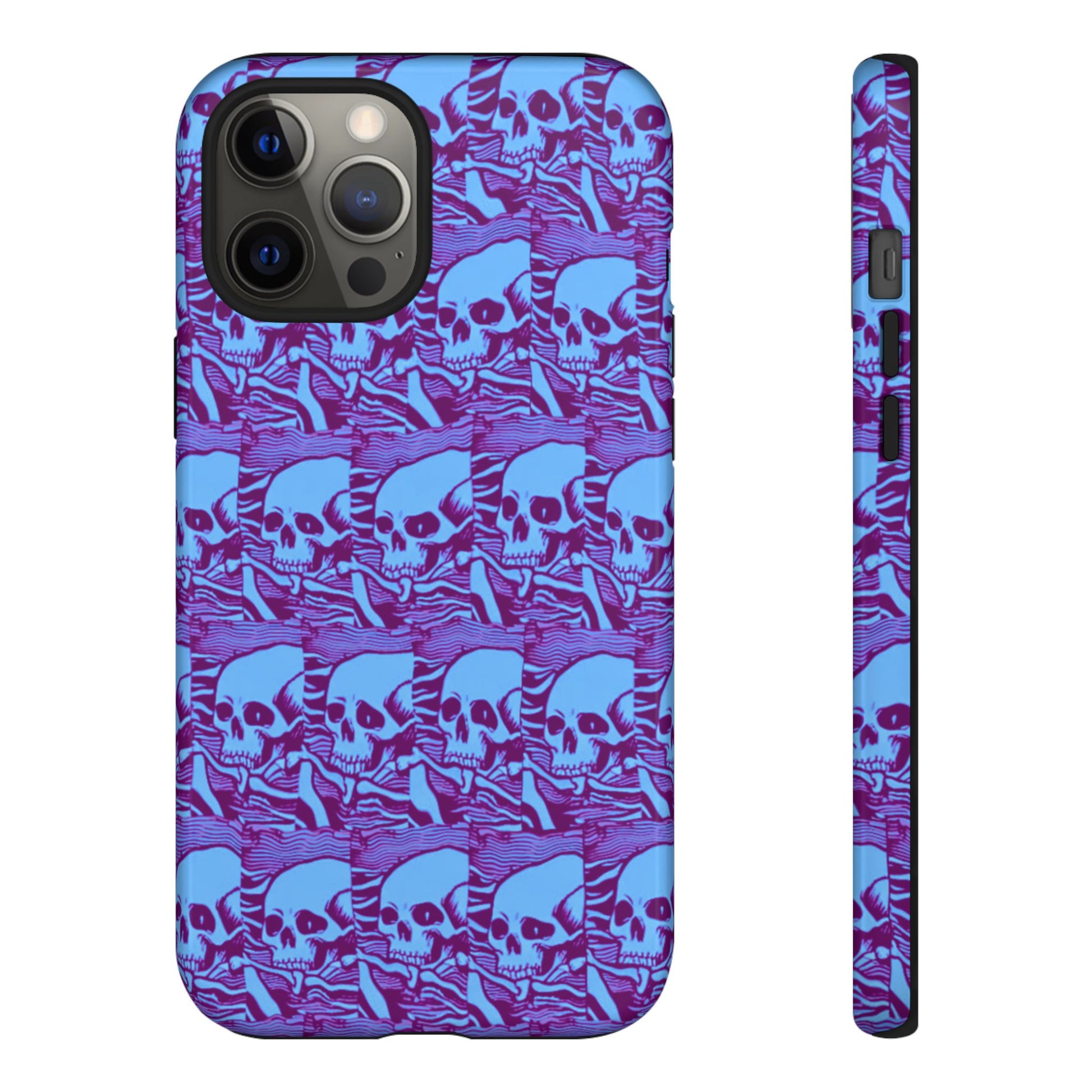 Phone Cases - Cool Blue Pile of Bones - NecroGrip 
