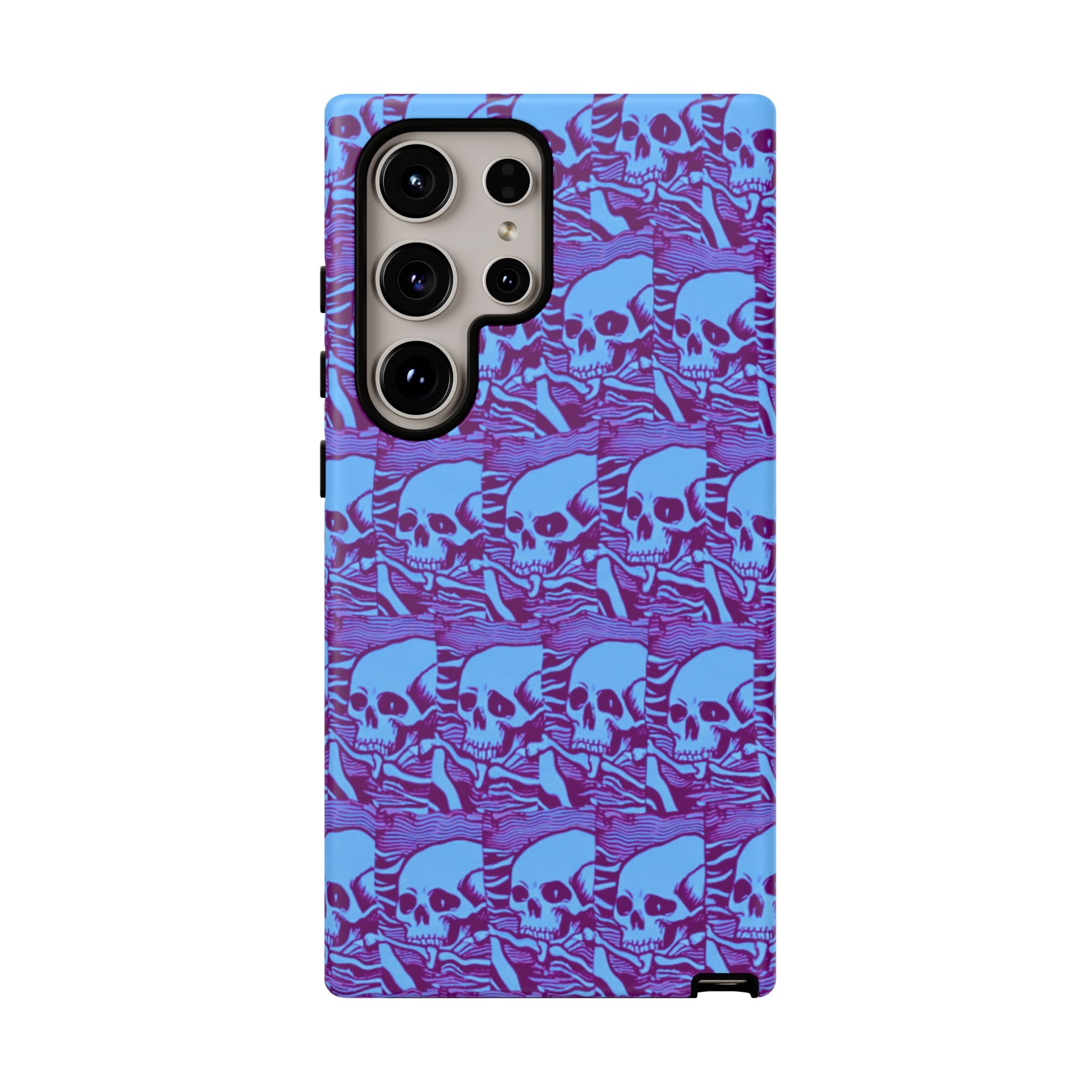 Phone Cases - Cool Blue Pile of Bones - NecroGrip 