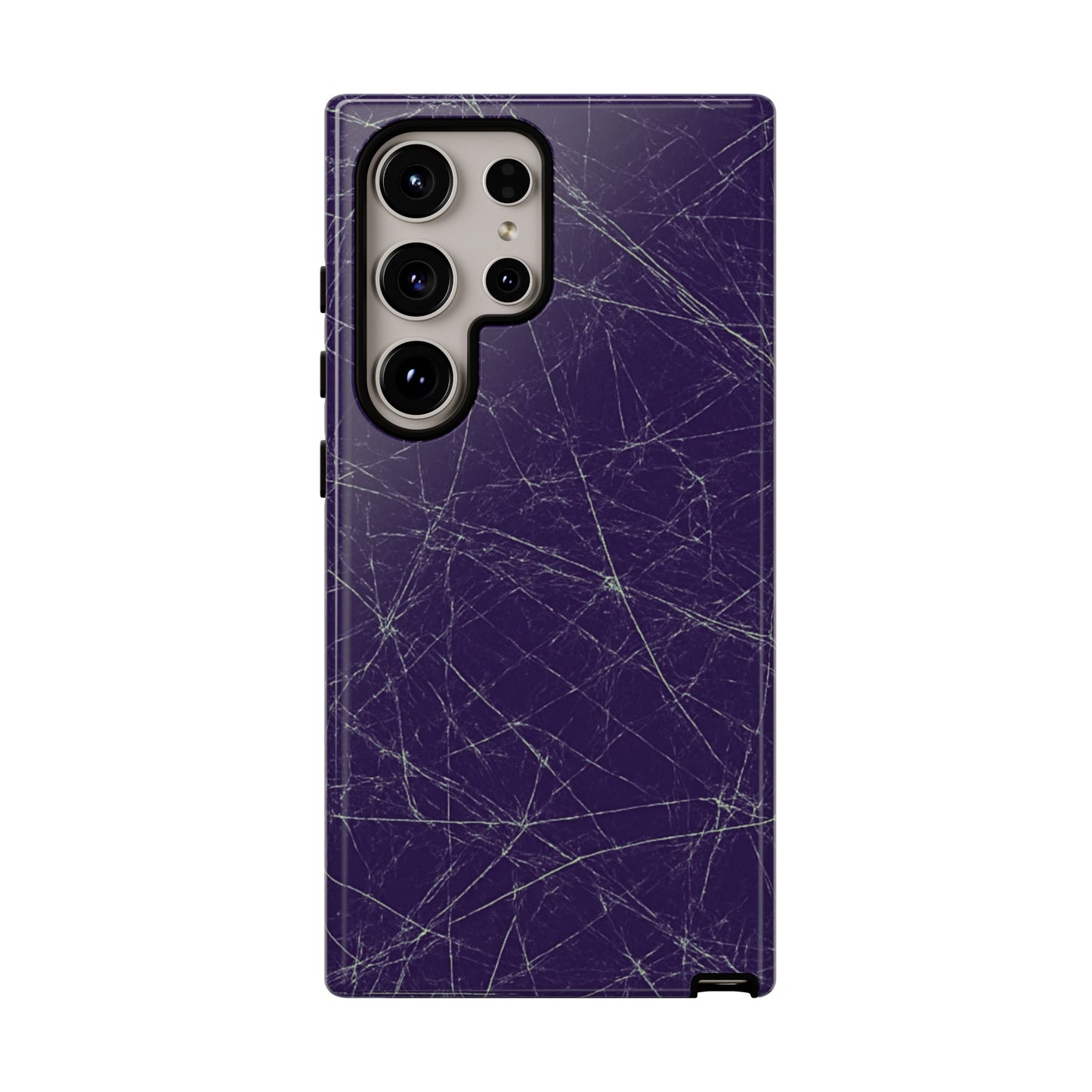 Fragmented impact-resistant phone case with cracked-glass design by NecroGrip.