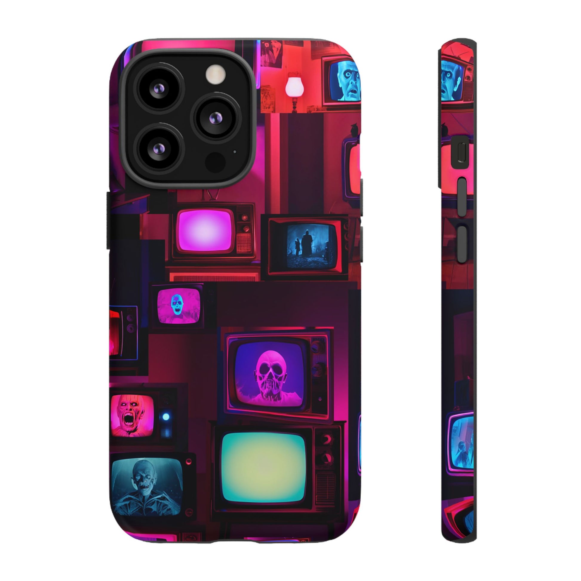 Haunted Broadcast – Glowing Television Tough Case - NecroGrip 