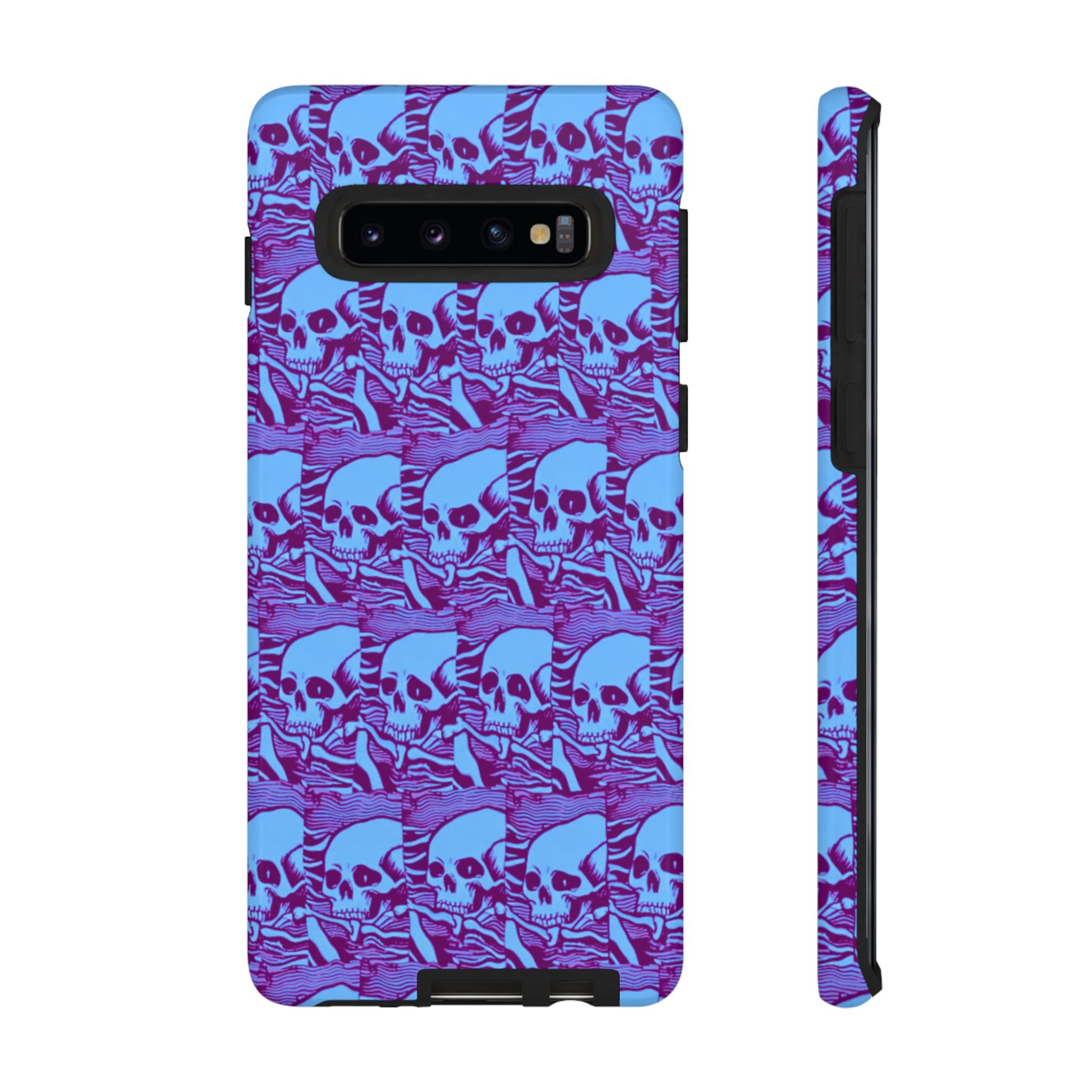 Phone Cases - Cool Blue Pile of Bones - NecroGrip 