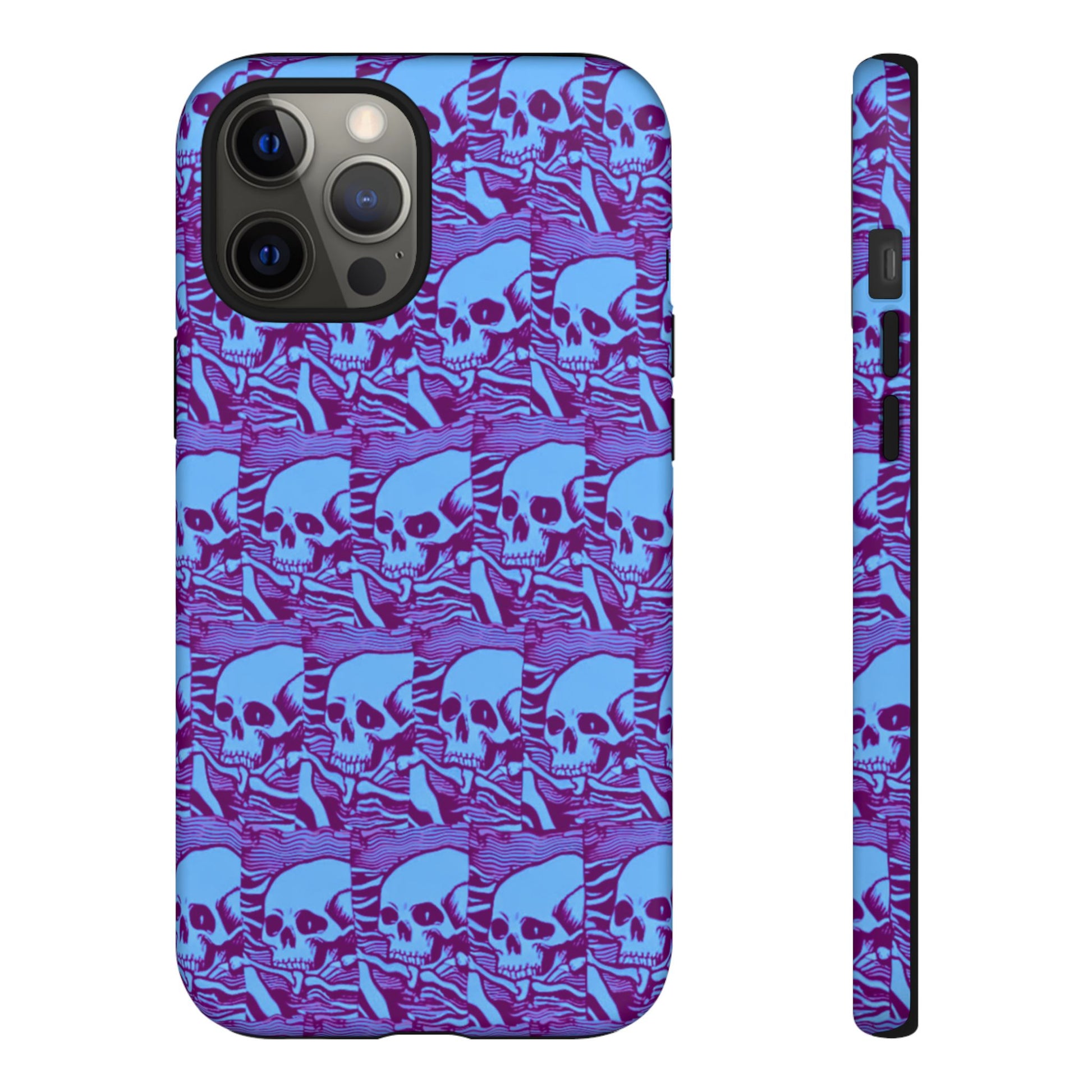 Phone Cases - Cool Blue Pile of Bones - NecroGrip 