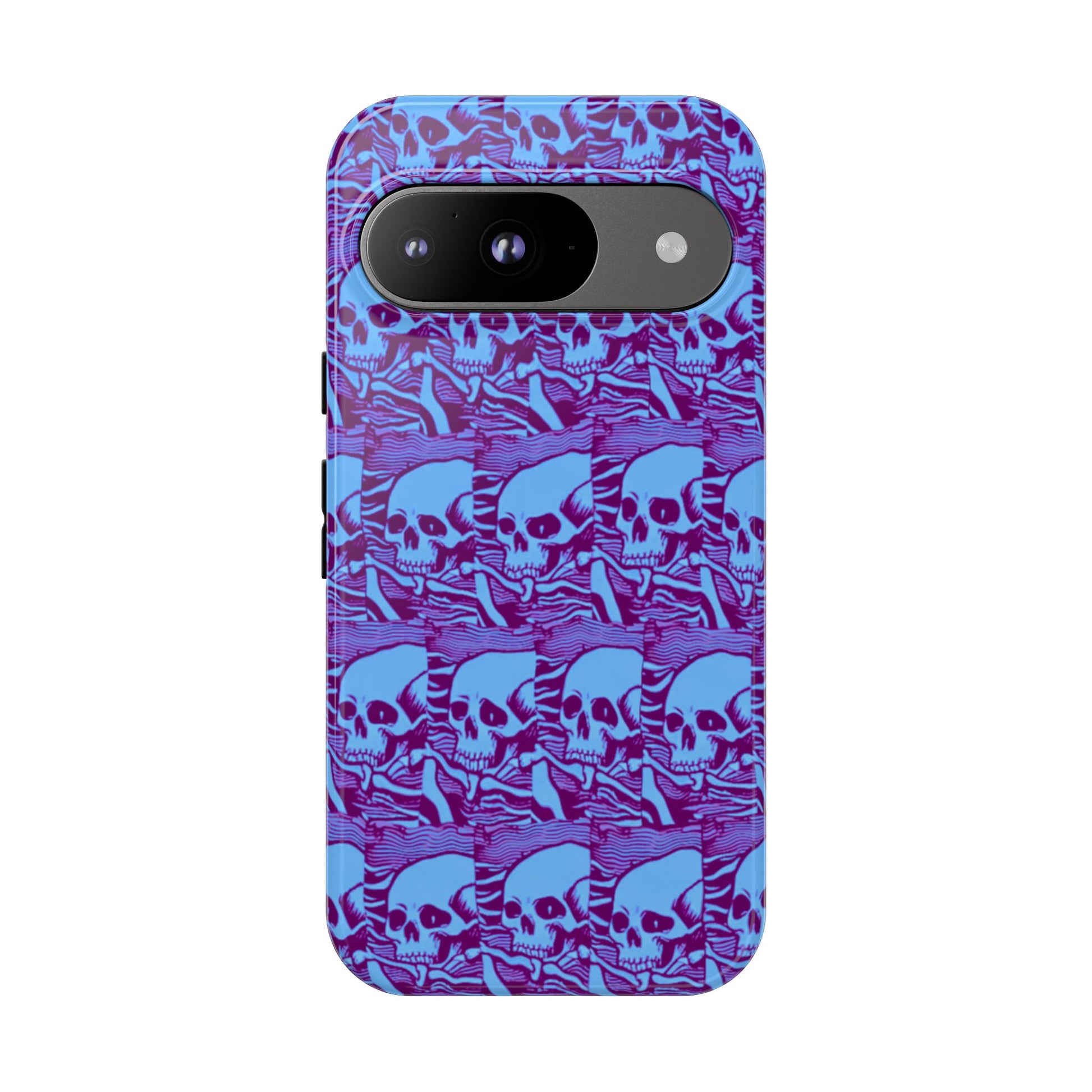 Phone Cases - Cool Blue Pile of Bones - NecroGrip 