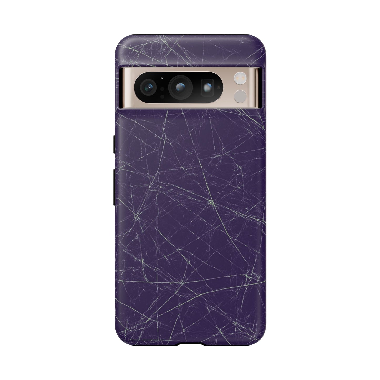 Fragmented impact-resistant phone case with cracked-glass design by NecroGrip.