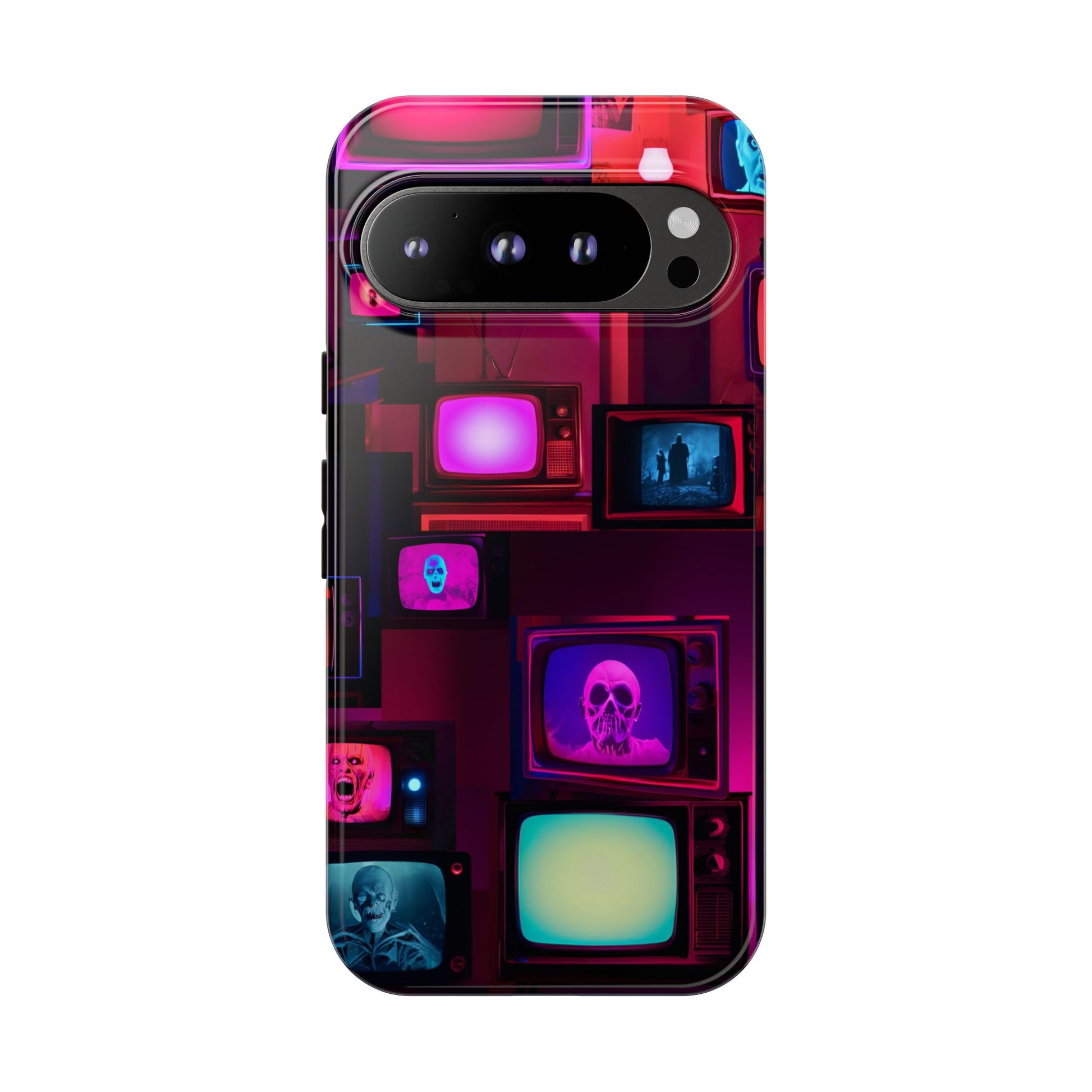 Haunted Broadcast – Glowing Television Tough Case - NecroGrip 