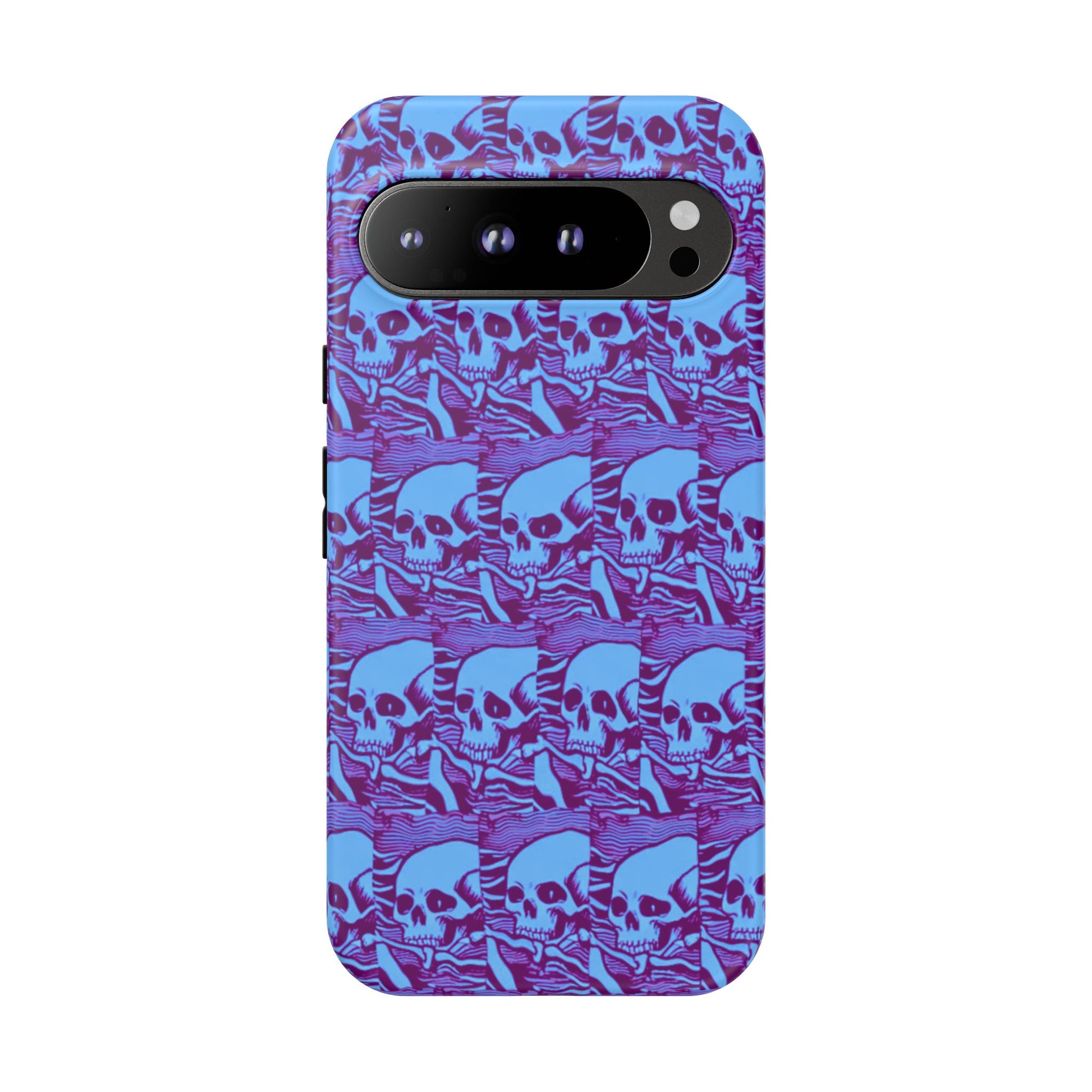 Phone Cases - Cool Blue Pile of Bones - NecroGrip 