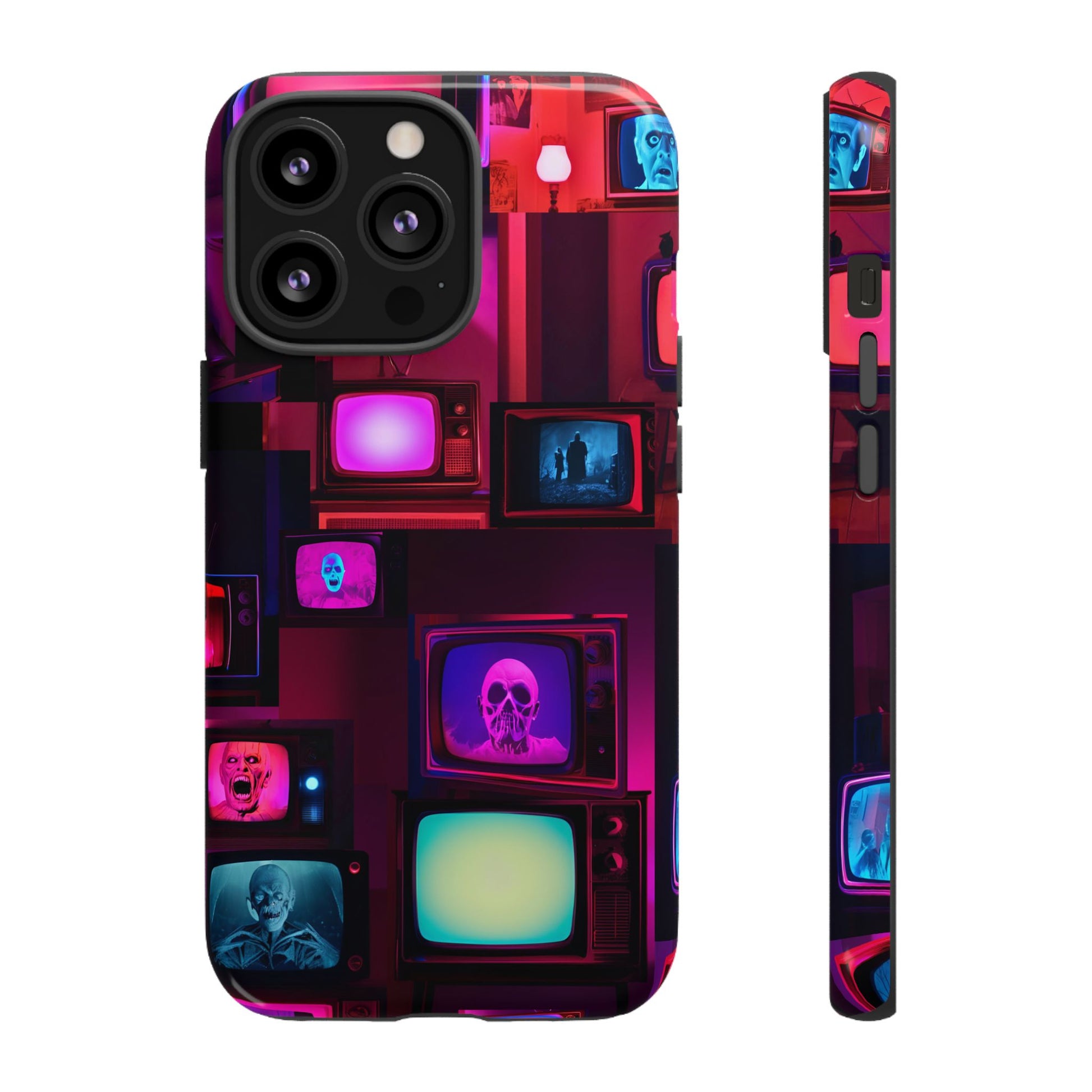 Haunted Broadcast – Glowing Television Tough Case - NecroGrip 