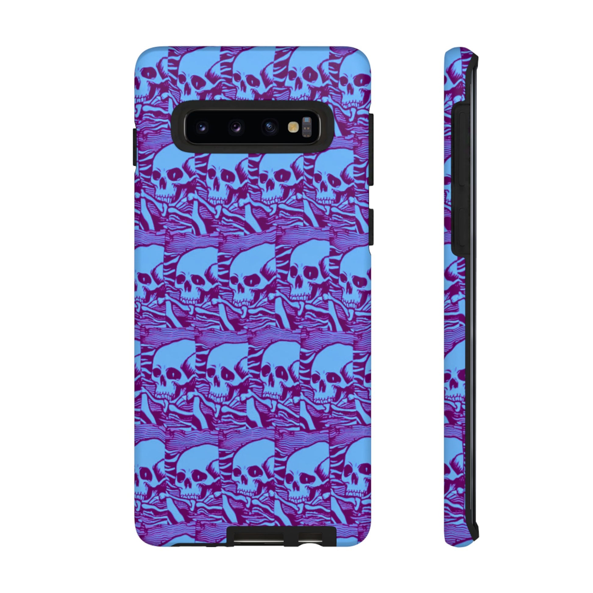 Phone Cases - Cool Blue Pile of Bones - NecroGrip 