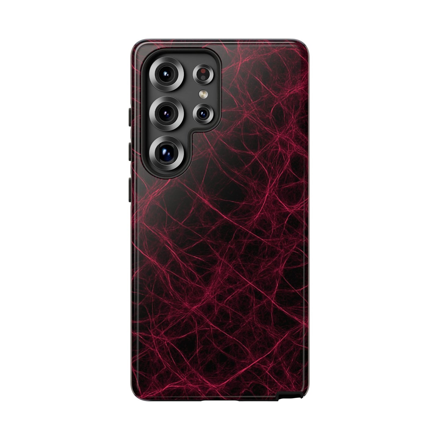 Crimson Synapse – Impact-Resistant Tough Phone Case for iPhone, Samsung & Google Pixel | NecroGrip