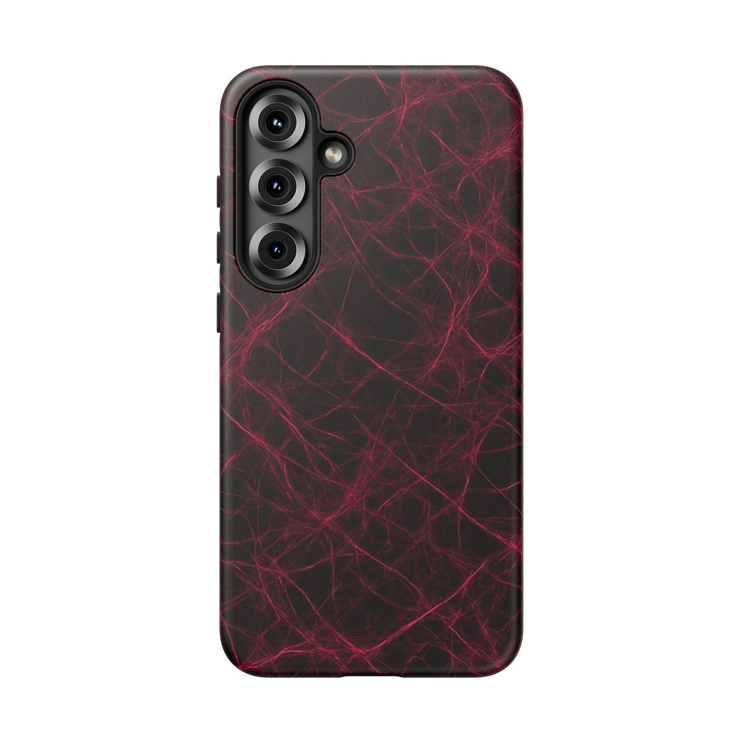 Crimson Synapse – Impact-Resistant Tough Phone Case for iPhone, Samsung & Google Pixel | NecroGrip