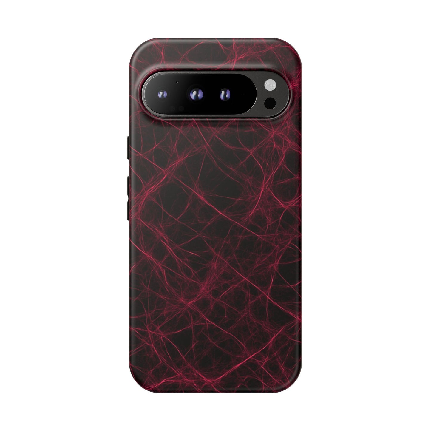 Crimson Synapse – Impact-Resistant Tough Phone Case for iPhone, Samsung & Google Pixel | NecroGrip