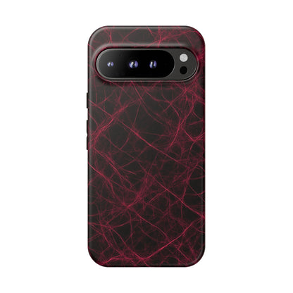 Crimson Synapse – Impact-Resistant Tough Phone Case for iPhone, Samsung & Google Pixel | NecroGrip